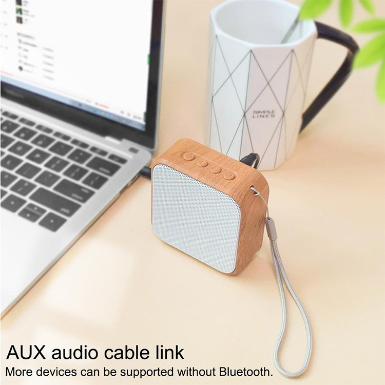 A70 Portable Wood Grain Wireless Bluetooth Speaker Mini Subwoofer Voice Box