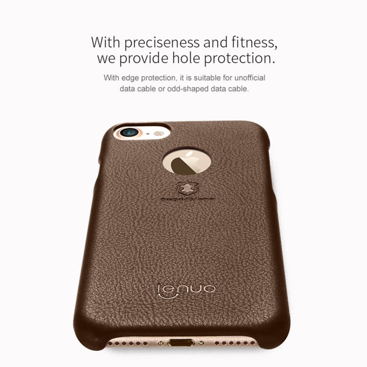 Lenuo for  iPhone  7  Litchi Texture PU + PC Paste Skin Protective Case