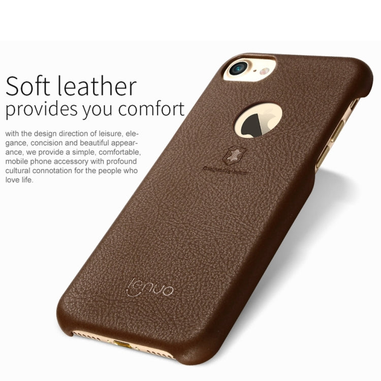 Lenuo for  iPhone  7  Litchi Texture PU + PC Paste Skin Protective Case