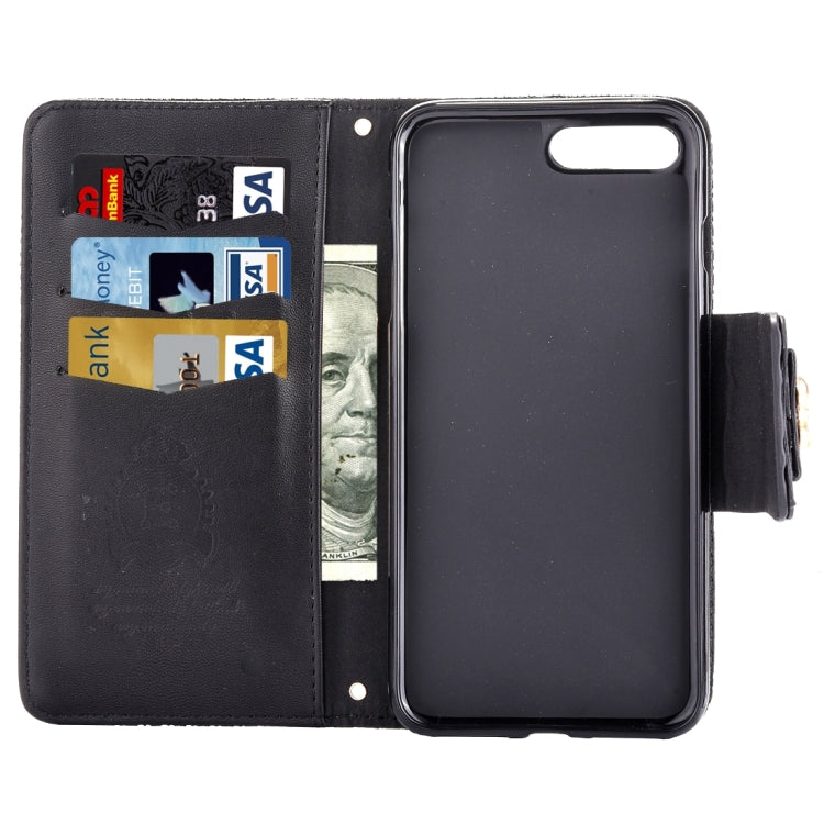 For  iPhone 8 & 7  Bowknot Embossing Horizontal Flip Leather Case with Holder & Card Slots & Wallet