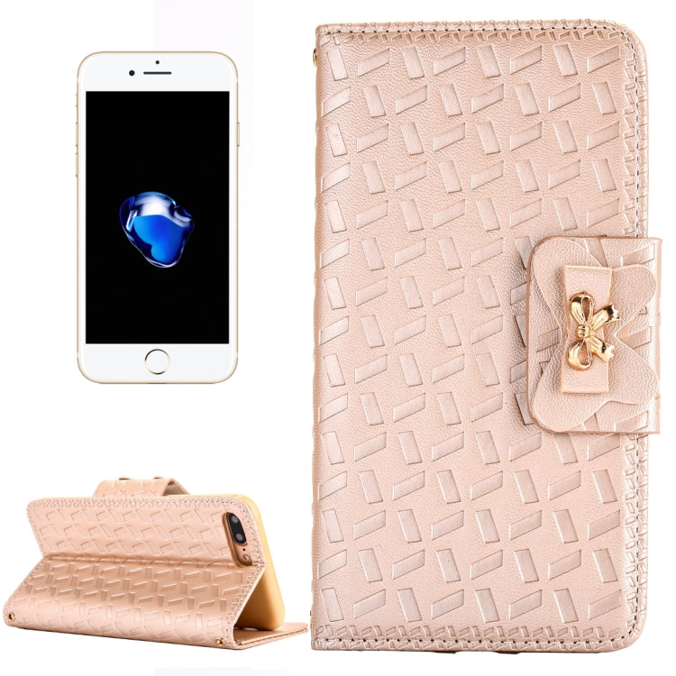 For  iPhone 8 & 7  Bowknot Embossing Horizontal Flip Leather Case with Holder & Card Slots & Wallet