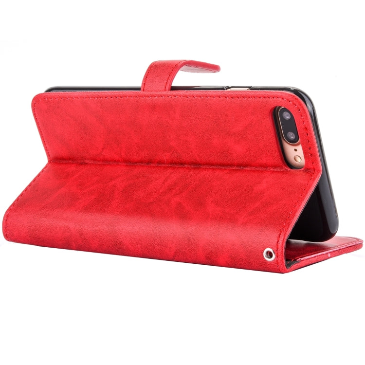 For  iPhone 8 & 7  Embroidery Flower Pattern Horizontal Flip Leather Case with Holder & Card Slots & Wallet & Photo Frame