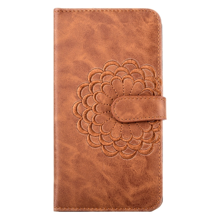 For  iPhone 8 & 7  Embroidery Flower Pattern Horizontal Flip Leather Case with Holder & Card Slots & Wallet & Photo Frame