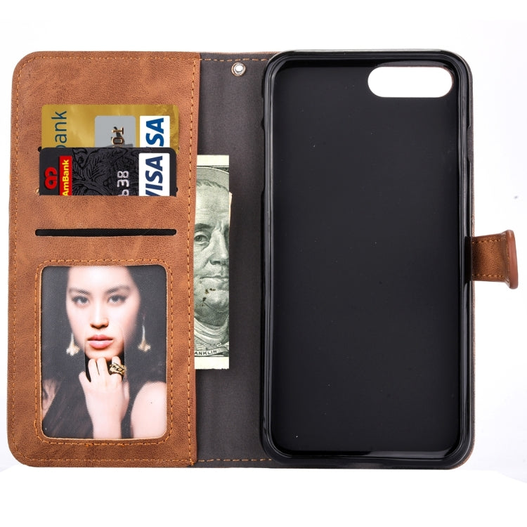 For  iPhone 8 & 7  Embroidery Flower Pattern Horizontal Flip Leather Case with Holder & Card Slots & Wallet & Photo Frame