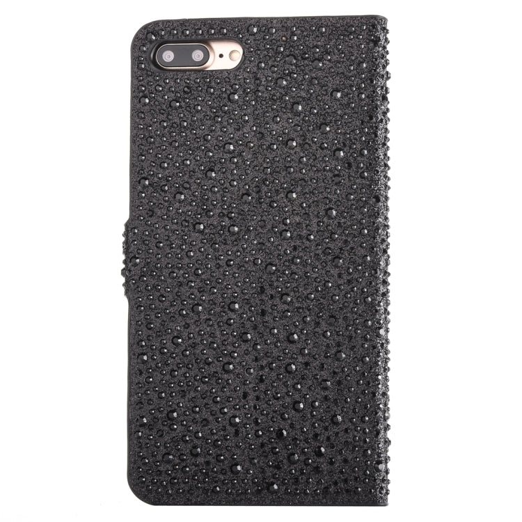 For  iPhone 8 & 7  Raindrops Pattern Horizontal Flip Leather Case with Holder & Card Slots