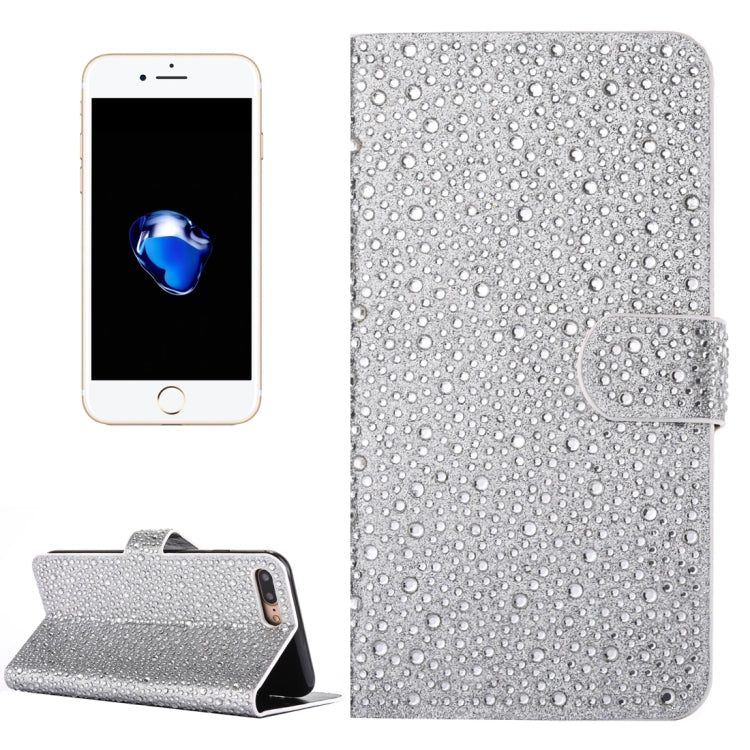 For  iPhone 8 & 7  Raindrops Pattern Horizontal Flip Leather Case with Holder & Card Slots