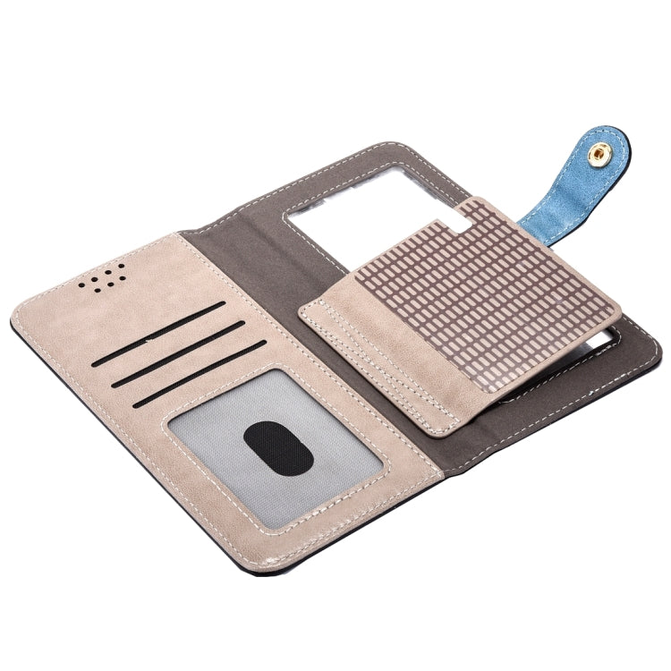 Universal Horizontal Flip Leather Case with Mirror & Holder & Card Slots & Wallet & Photo Frame for  iPhone 8 & 7  & 6s & 6, Size: 15 x 7.5 x 1.5 cm
