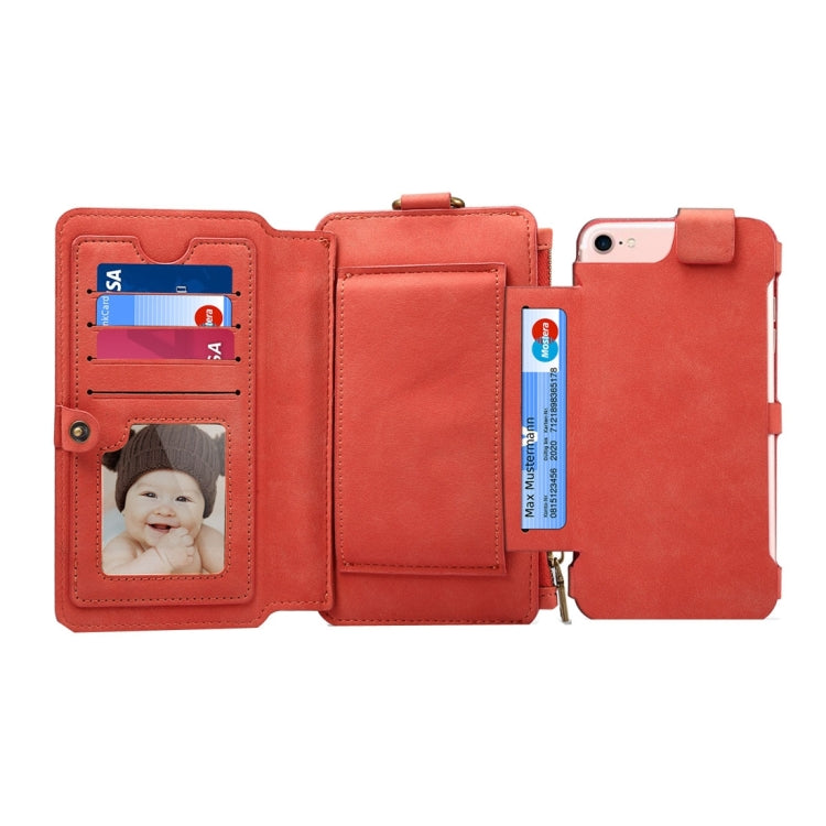 Dibase Multi-function Sheep Bar Material Universal Horizontal Flip Case for  iPhone 8 & 7 /6S/6 with Holder & Card Slots & Photo Frame & Hook & Detachable Back Protective Case