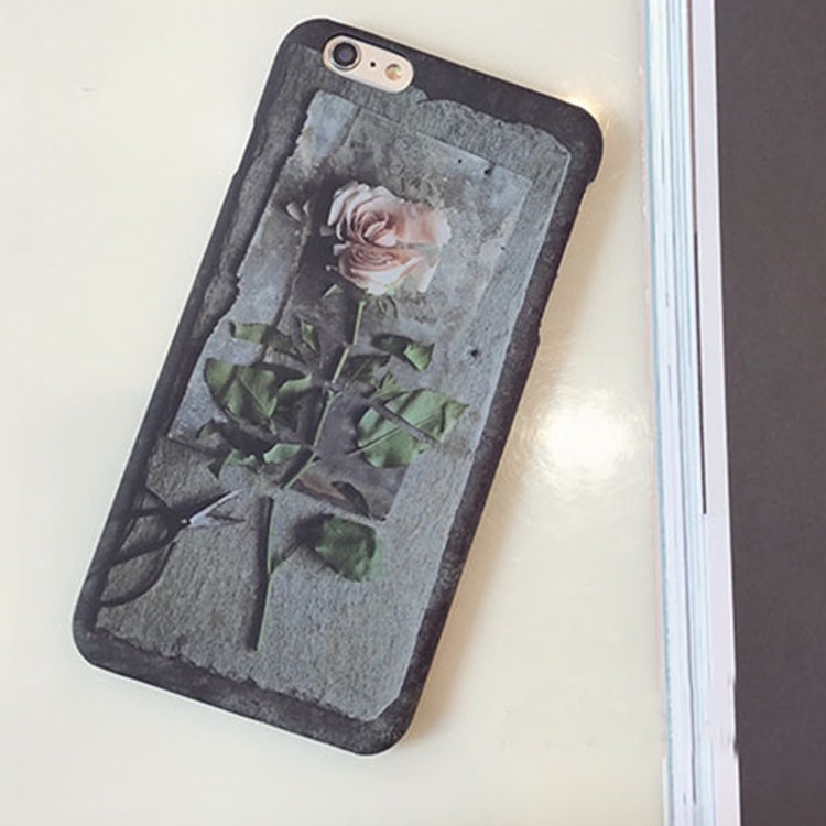 For  iPhone 8 & 7  Rose Pattern Frosted Protective Back Cover Case