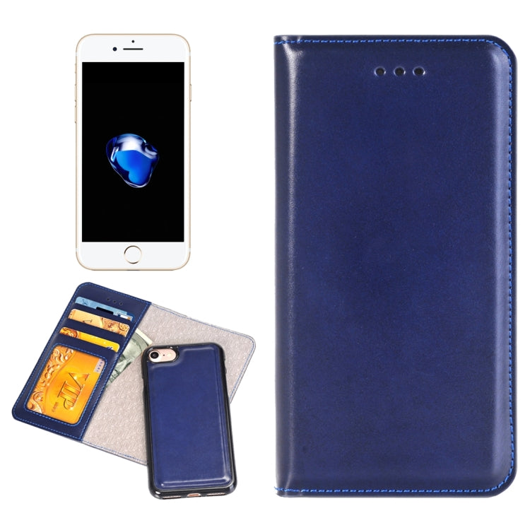 2 in 1 For  iPhone 8 & 7  Horizontal Flip Leather Case with Separable Magnetic Back Cover Shell & Card Slots & Wallet & Photo Frame