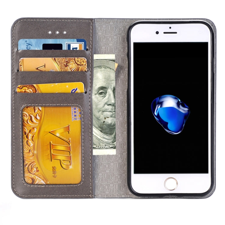 2 in 1 For  iPhone 8 & 7  Horizontal Flip Leather Case with Separable Magnetic Back Cover Shell & Card Slots & Wallet & Photo Frame