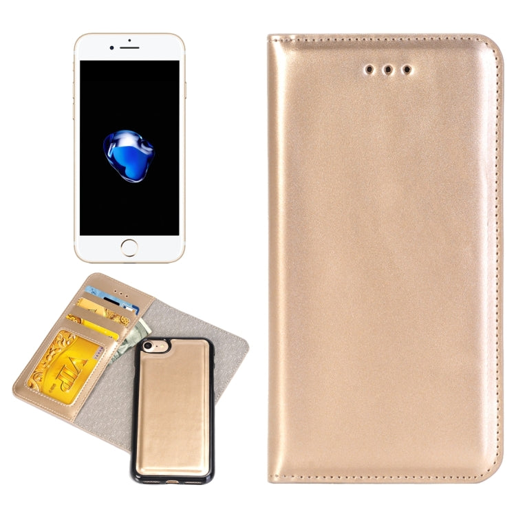 2 in 1 For  iPhone 8 & 7  Horizontal Flip Leather Case with Separable Magnetic Back Cover Shell & Card Slots & Wallet & Photo Frame