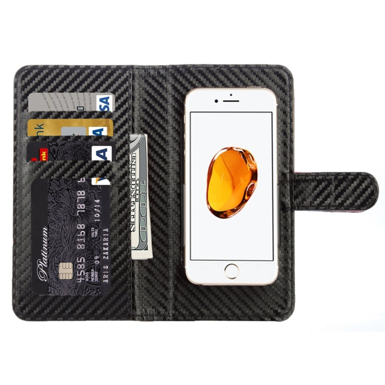 For  iPhone 8 & 7  & 6 & 6s Twill Texture Carbon Fiber Horizontal Flip Leather Case with Magnetic Buckle & Card Slots & Wallet