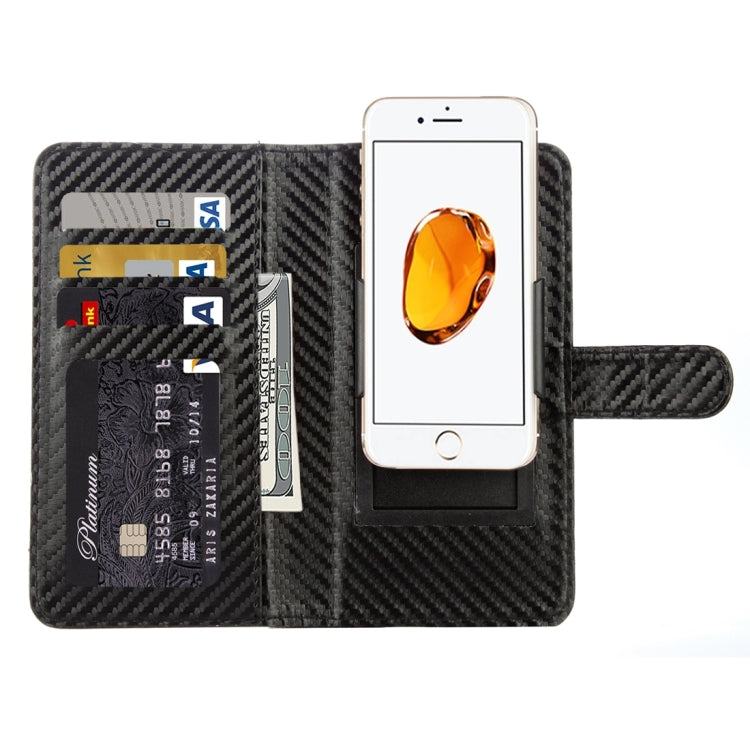 For  iPhone 8 & 7  & 6 & 6s Twill Texture Carbon Fiber Horizontal Flip Leather Case with Magnetic Buckle & Card Slots & Wallet