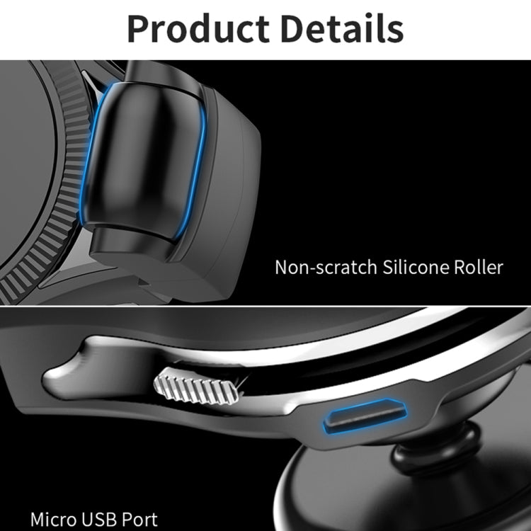 OCUBE O-C02 QC2.0 / QC3.0 Wireless Charger Car Air Outlet Holder Charger,Support 4 inch to 6.5 inch Phones, For iPhone, Galaxy, Nokia, Miui, LG and Other QI Standard Smart Phones