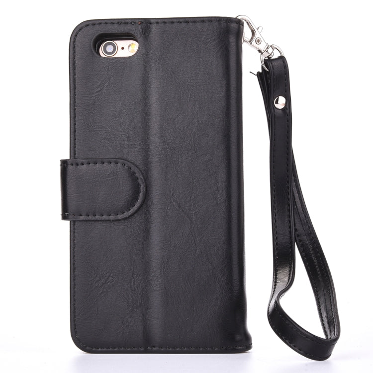 For iPhone SE 2020 & 8 & 7 Crazy Horse Texture Zipper Horizontal Flip Leather Case with Detachable Back Protective Case & Card Slots & Photo Frame & Lanyard & Wallet