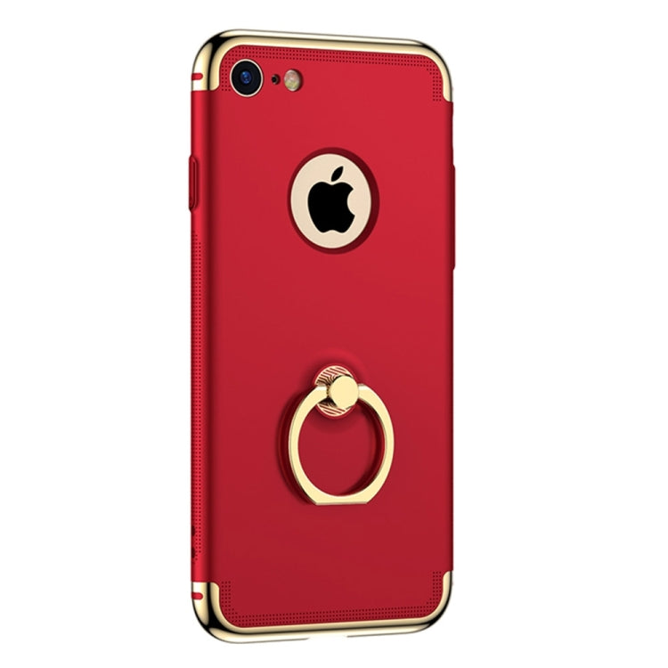 AIQAA For  iPhone 8 & 7  PC Three - paragraph Splicing Protective Case with Ring Holder
