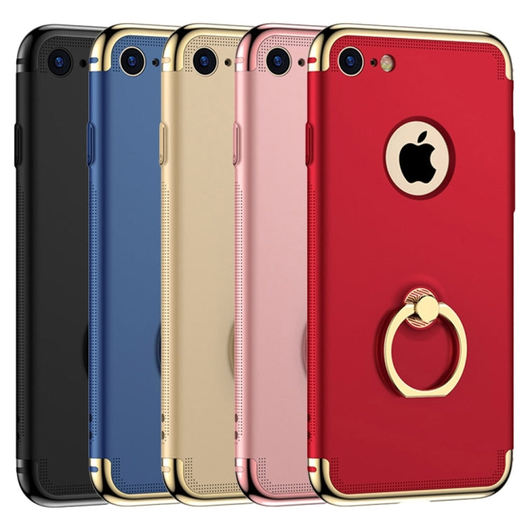 AIQAA For  iPhone 8 & 7  PC Three - paragraph Splicing Protective Case with Ring Holder