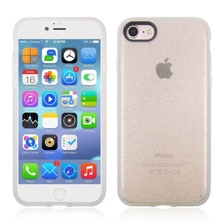 For  iPhone 8 & 7  Glitter Powder Drop-proof Protective Back Cover Case