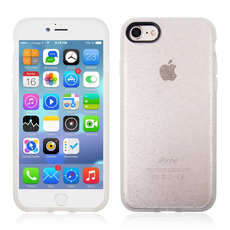 For  iPhone 8 & 7  Glitter Powder Drop-proof Protective Back Cover Case