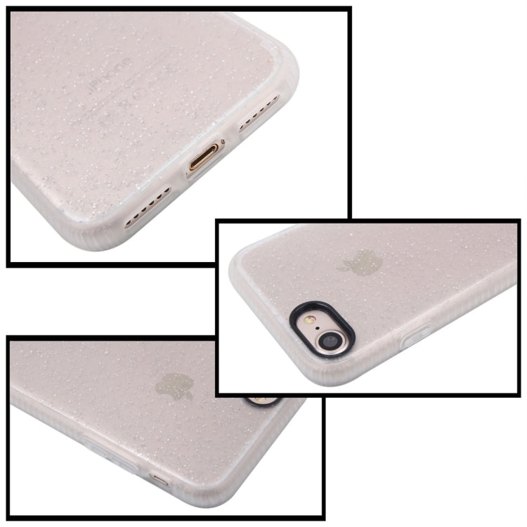 For  iPhone 8 & 7  Glitter Powder Drop-proof Protective Back Cover Case