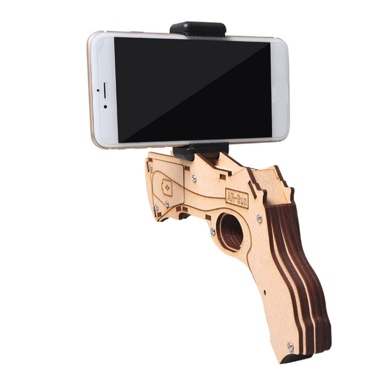 Mini Bluetooth Phone Stand Holder Design Wooden Small AR Gun Toys VR Games 3D AR Gamepad for iOS & Android Smartphones