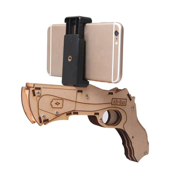 Mini Bluetooth Phone Stand Holder Design Wooden Small AR Gun Toys VR Games 3D AR Gamepad for iOS & Android Smartphones