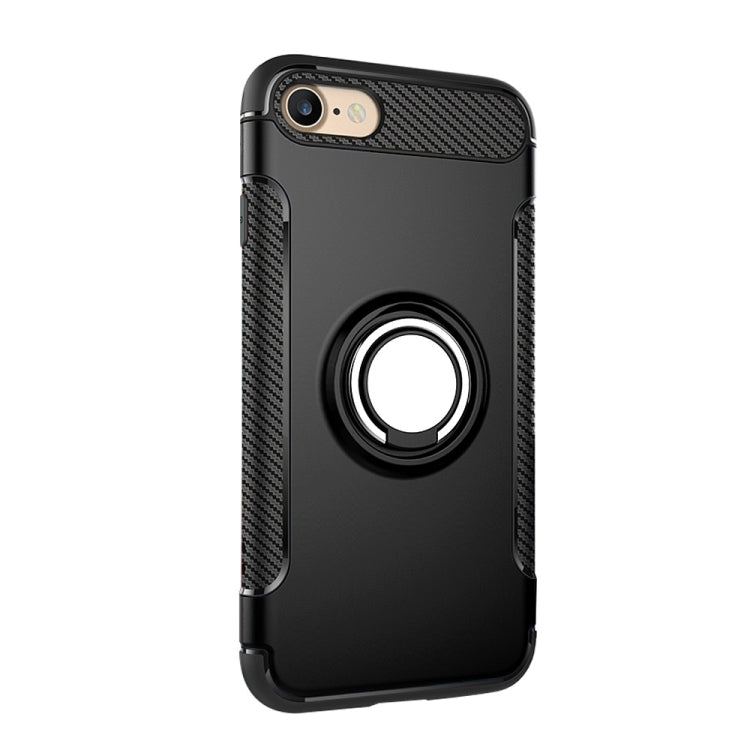 For  iPhone 8 & 7  Phone Ring Armor TPU + PC 360 Degrees Rotation Magnetic Phone Ring Stent Combination Case