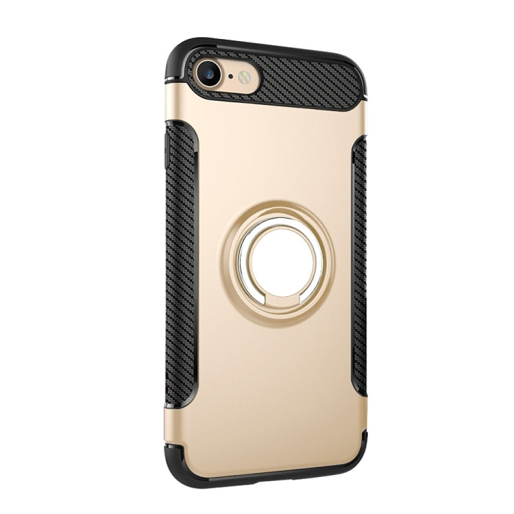 For  iPhone 8 & 7  Phone Ring Armor TPU + PC 360 Degrees Rotation Magnetic Phone Ring Stent Combination Case