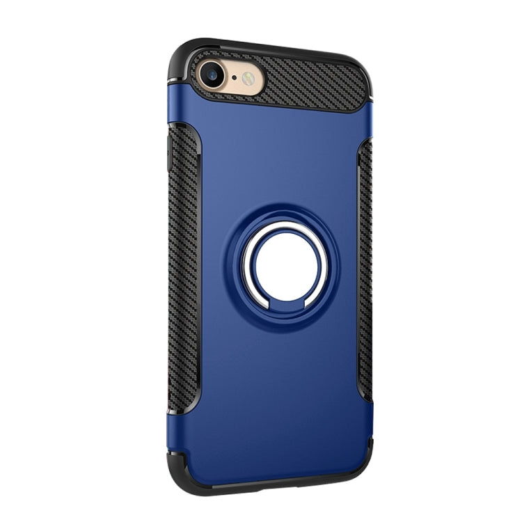 For  iPhone 8 & 7  Phone Ring Armor TPU + PC 360 Degrees Rotation Magnetic Phone Ring Stent Combination Case