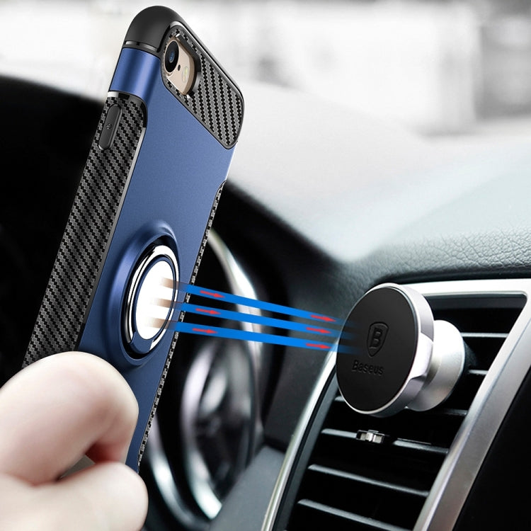For  iPhone 8 & 7  Phone Ring Armor TPU + PC 360 Degrees Rotation Magnetic Phone Ring Stent Combination Case