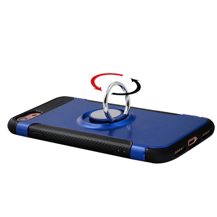 For  iPhone 8 & 7  Phone Ring Armor TPU + PC 360 Degrees Rotation Magnetic Phone Ring Stent Combination Case