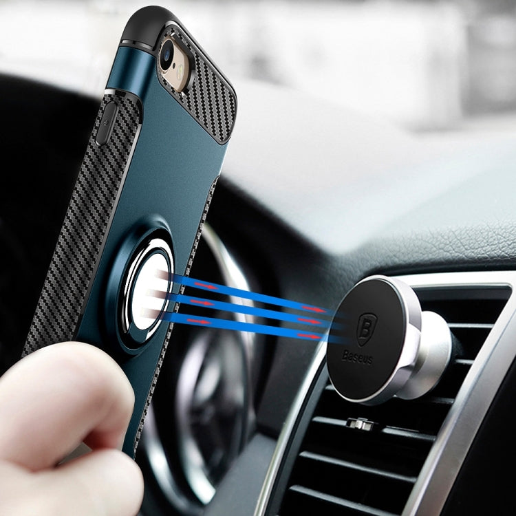 For  iPhone 8 & 7  Phone Ring Armor TPU + PC 360 Degrees Rotation Magnetic Phone Ring Stent Combination Case