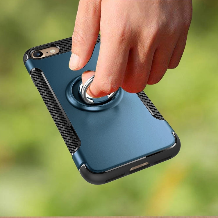 For  iPhone 8 & 7  Phone Ring Armor TPU + PC 360 Degrees Rotation Magnetic Phone Ring Stent Combination Case