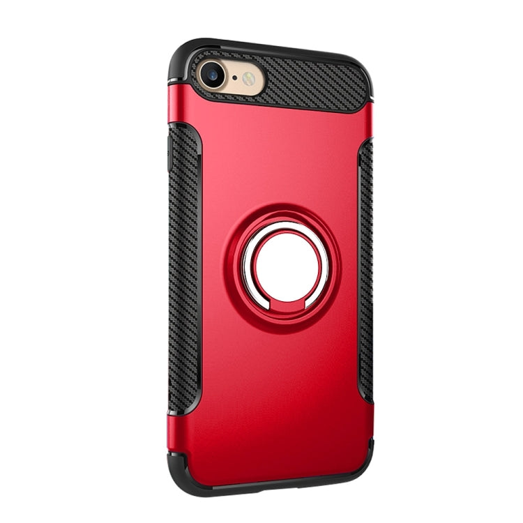 For  iPhone 8 & 7  Phone Ring Armor TPU + PC 360 Degrees Rotation Magnetic Phone Ring Stent Combination Case