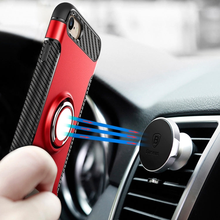 For  iPhone 8 & 7  Phone Ring Armor TPU + PC 360 Degrees Rotation Magnetic Phone Ring Stent Combination Case