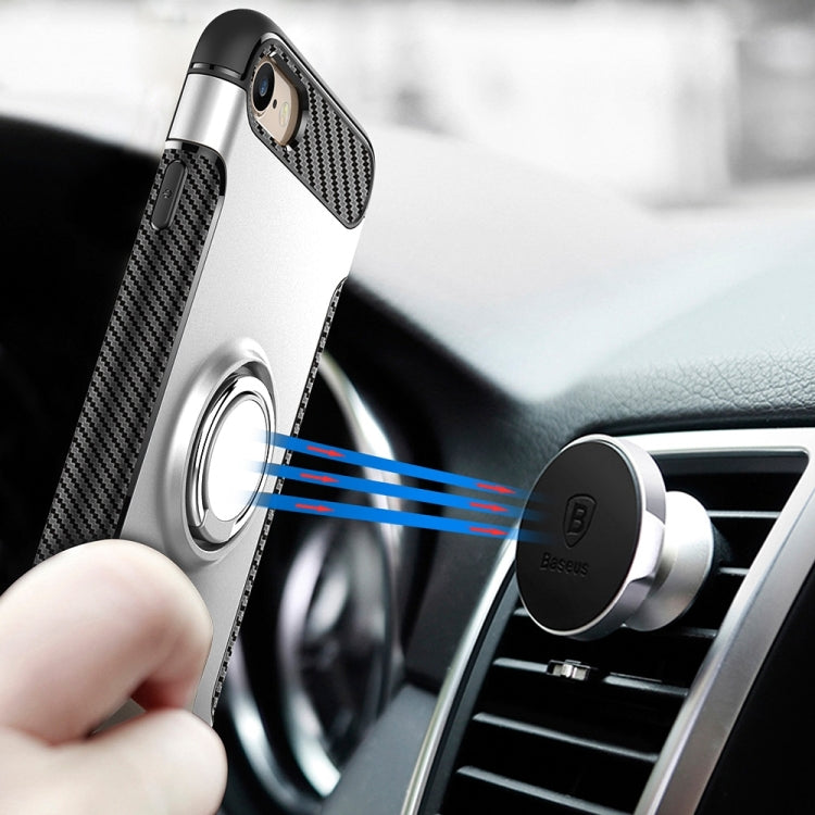 For  iPhone 8 & 7  Phone Ring Armor TPU + PC 360 Degrees Rotation Magnetic Phone Ring Stent Combination Case