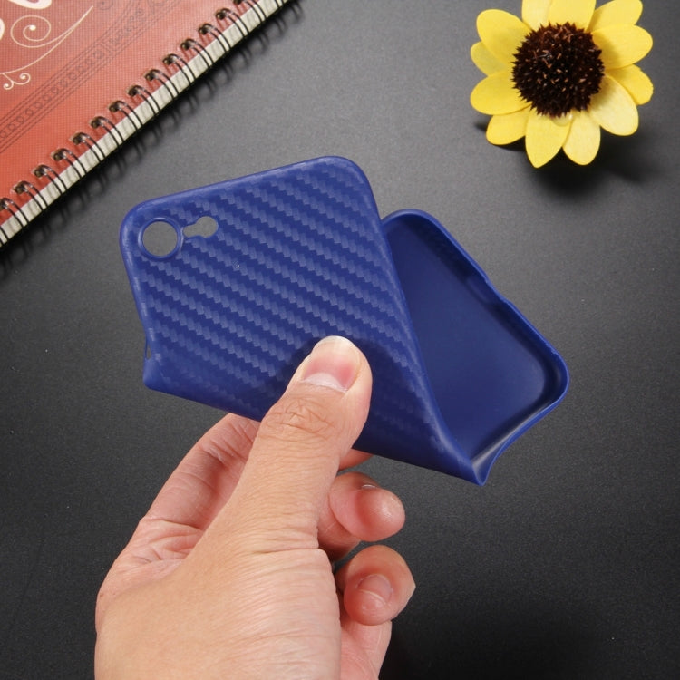 For  iPhone 8 & 7  Carbon Fibre Texture PP Protective Back Cover Case
