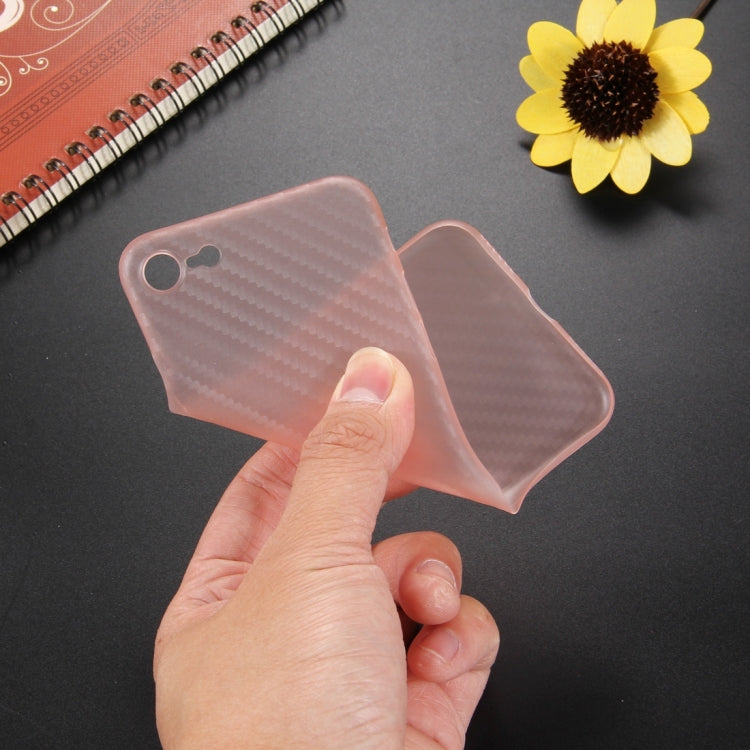 For  iPhone 8 & 7  Carbon Fibre Texture PP Protective Back Cover Case