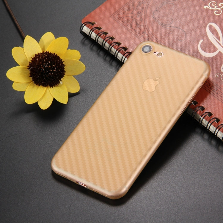 For  iPhone 8 & 7  Carbon Fibre Texture PP Protective Back Cover Case