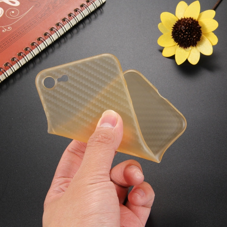 For  iPhone 8 & 7  Carbon Fibre Texture PP Protective Back Cover Case