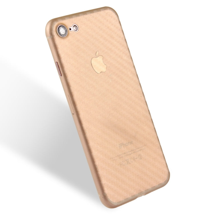 For  iPhone 8 & 7  Carbon Fibre Texture PP Protective Back Cover Case