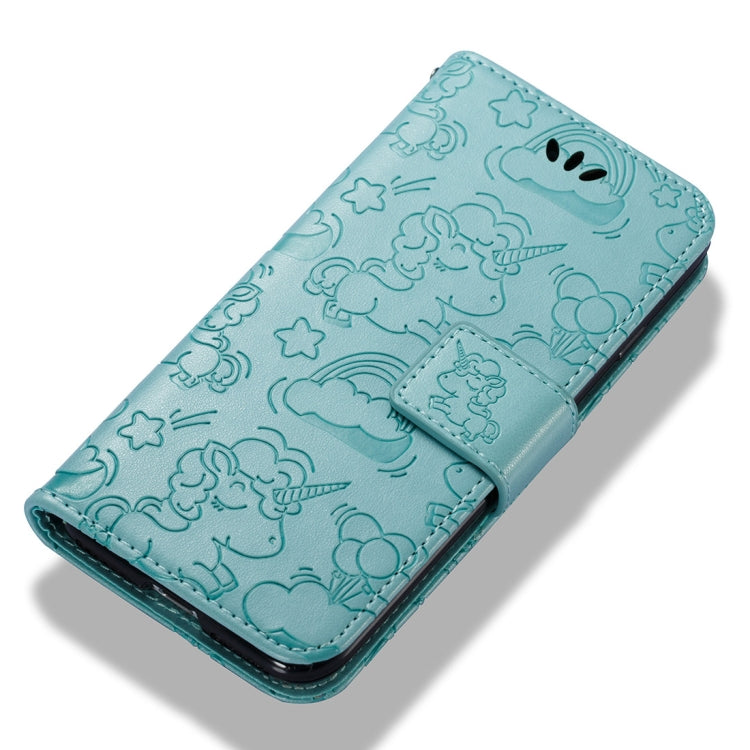 For iPhone SE 2020 & 8 & 7 Embossed Horse Cloud Print Horizontal Flip Leather Case with Holder & Card Slots & Wallet & Lanyard
