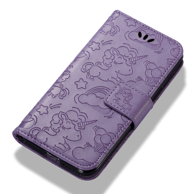 For iPhone SE 2020 & 8 & 7 Embossed Horse Cloud Print Horizontal Flip Leather Case with Holder & Card Slots & Wallet & Lanyard