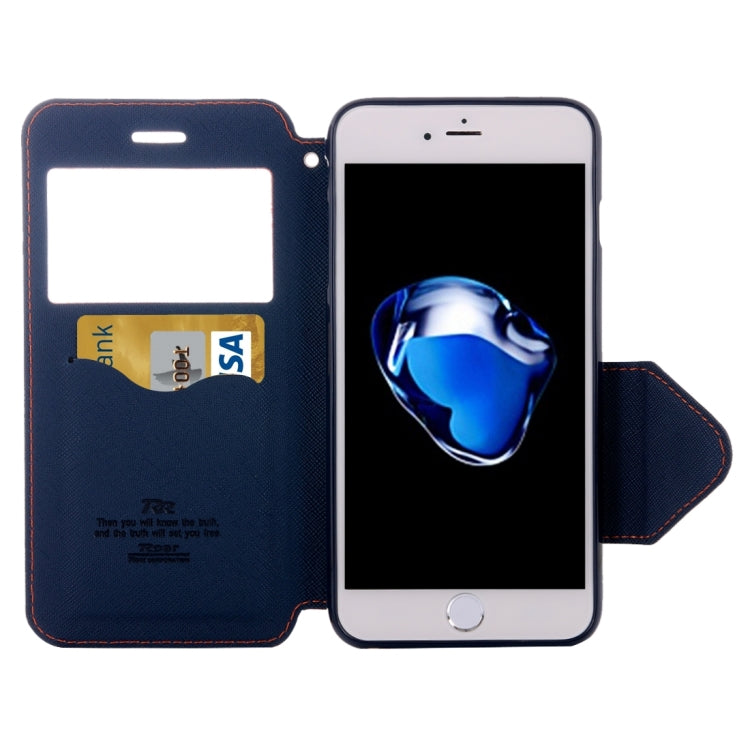 For  iPhone 8 & 7  Cross Texture Horizontal Flip Leather Case with Call Display ID & Holder & Card Slot