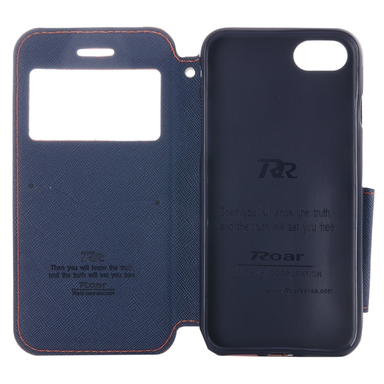 For  iPhone 8 & 7  Cross Texture Horizontal Flip Leather Case with Call Display ID & Holder & Card Slot