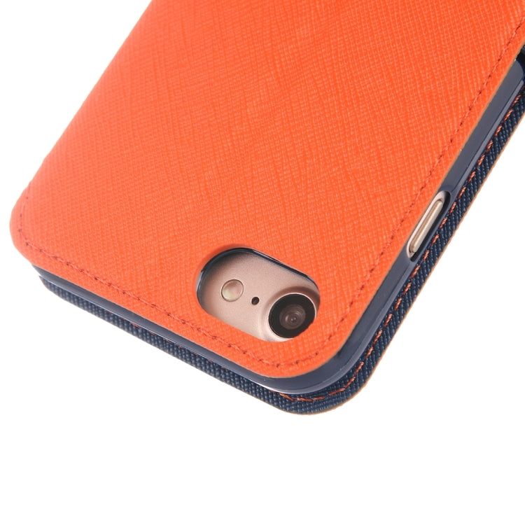 For  iPhone 8 & 7  Cross Texture Horizontal Flip Leather Case with Call Display ID & Holder & Card Slot