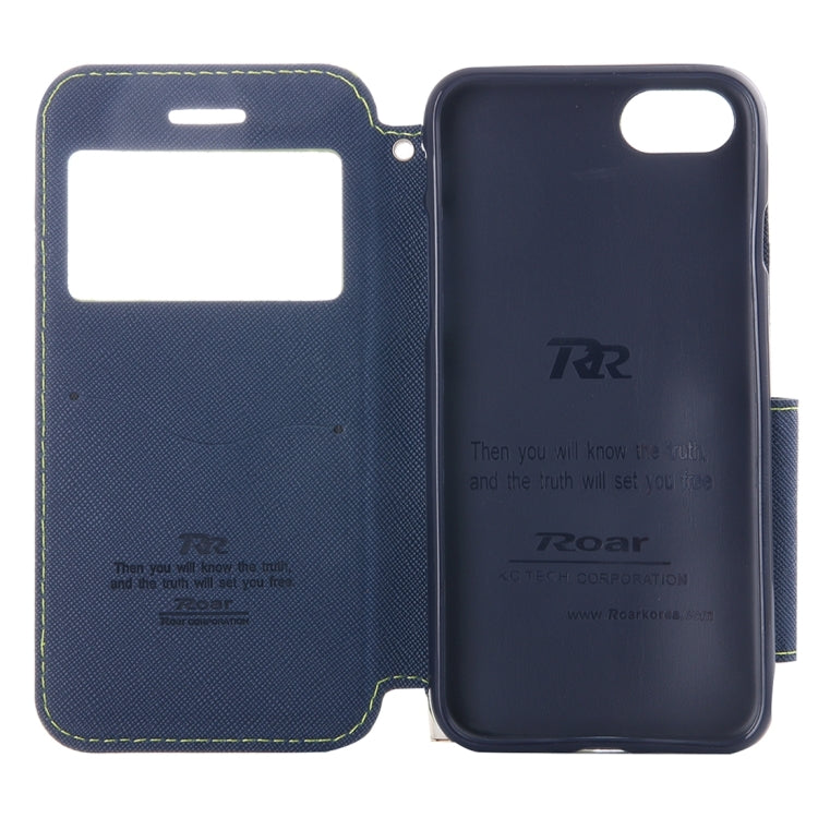 For  iPhone 8 & 7  Cross Texture Horizontal Flip Leather Case with Call Display ID & Holder & Card Slot