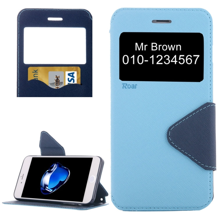 For  iPhone 8 & 7  Cross Texture Horizontal Flip Leather Case with Call Display ID & Holder & Card Slot