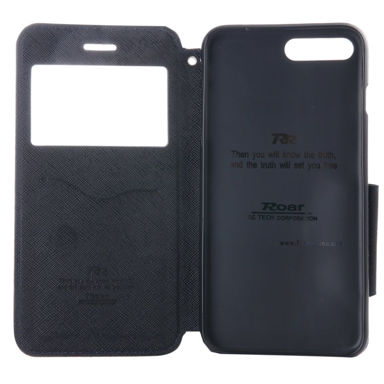 For  iPhone 8 & 7  Cross Texture Horizontal Flip Leather Case with Call Display ID & Holder & Card Slot